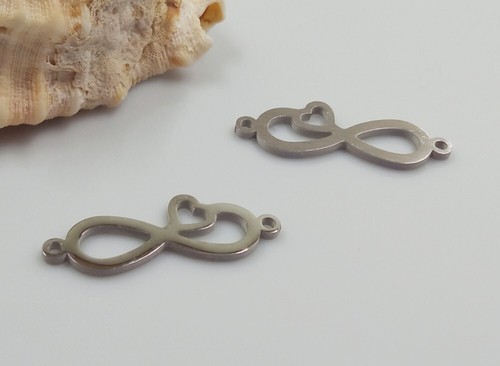1pz connettore infinito - , cuore