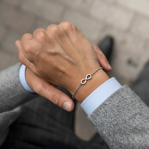 Bracciale infinito acciaio - infinito,