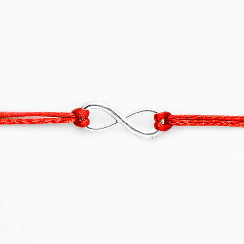 Bracciale infinito corda raso - bracciale,